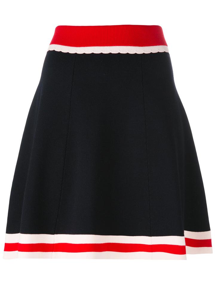 Chinti And Parker - Scallop Skirt - Women - Viscose - S, Blue, Viscose