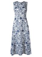 Martha Medeiros Midi A-line Alessandra Dress, Women's, Size: 46, Blue, Polyester