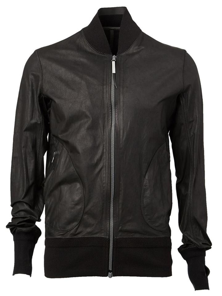 Isaac Sellam Experience Thumb Hole Jacket, Men's, Size: Small, Black, Calf Leather