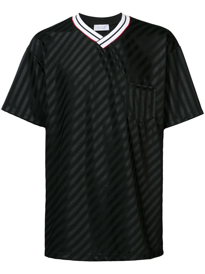 John Elliott Striped Jersey T-shirt - Black