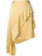 Nina Ricci Asymmetric Ruffled Skirt - Neutrals
