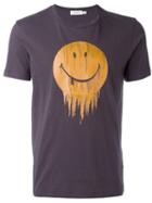 Coach Smiley Print T-shirt, Men's, Size: Medium, Grey, Cotton