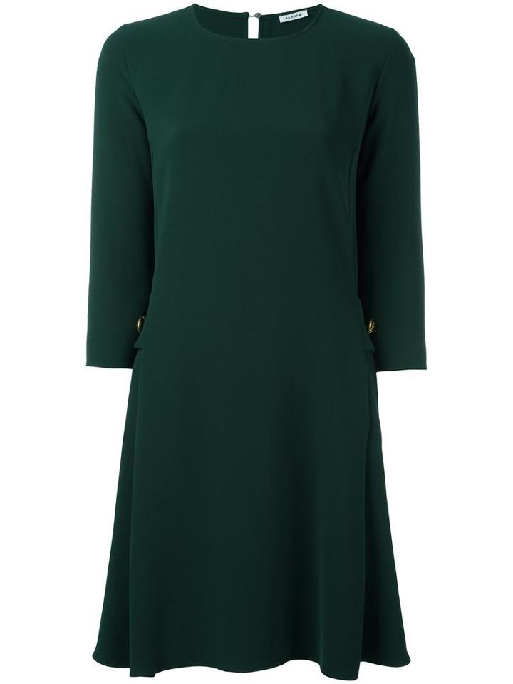 P.a.r.o.s.h. Three-quarters Sleeve Dress, Women's, Size: Medium, Green, Polyester/spandex/elastane