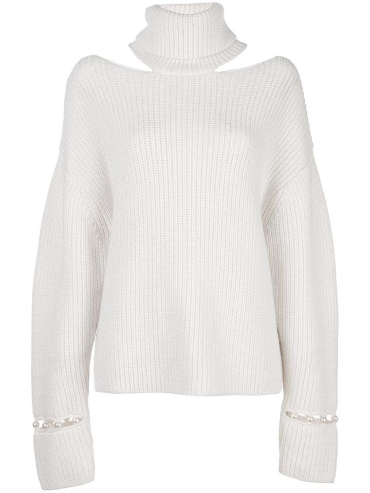 Alice+olivia Lara Open-shoulder Jumper - White