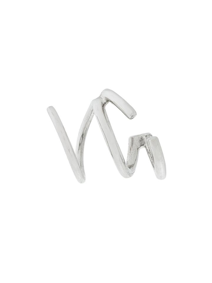 Maria Black Bell Twirl Earring - Metallic
