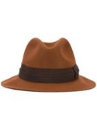 Paul Smith Contrast Strap Hat, Men's, Size: Medium, Brown, Wool Felt