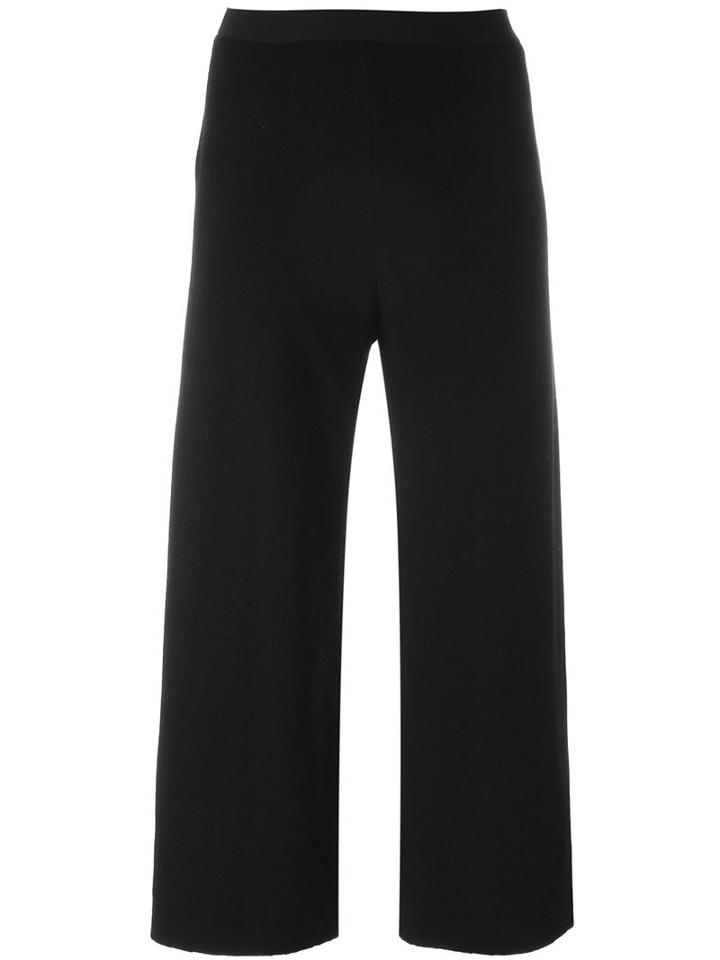 Stefano Mortari Cropped Pants, Women's, Size: 42, Black, Polyamide/spandex/elastane/wool