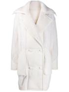 Iceberg Shearling Double-breasted Coat - White