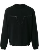 Oamc Zip Detail Sweatshirt - Black