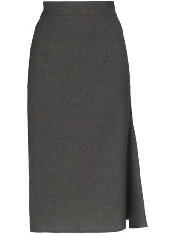 Wright Le Chapelain High-waisted Wool Pencil Skirt - Grey