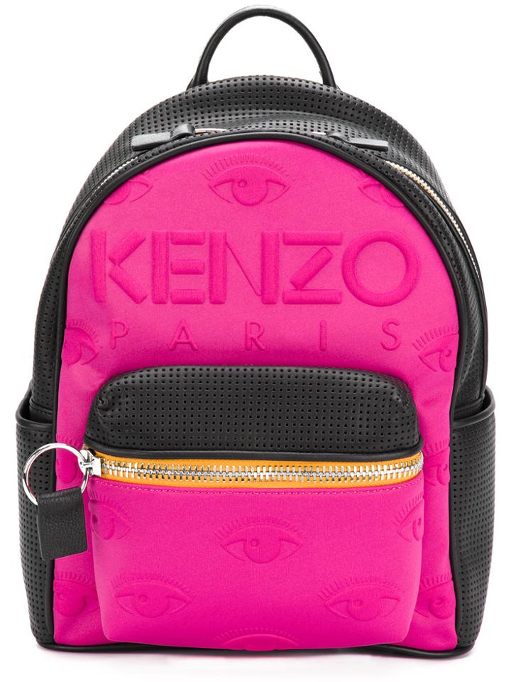 Kenzo Embossed Eye Backpack - Pink & Purple