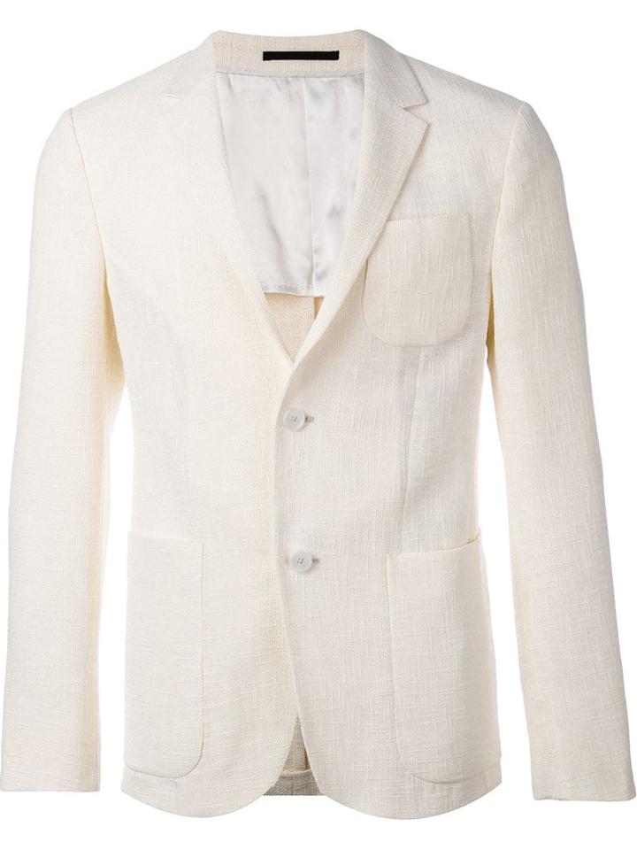 Z Zegna Fitted Two Button Blazer, Men's, Size: 52, Nude/neutrals, Cotton/polyamide/cupro