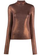 Andamane Turtleneck Long-sleeved Sweatshirt - Brown