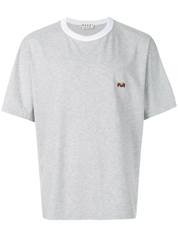 Marni Logo Patch T-shirt - Grey