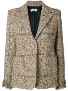 Sonia Rykiel Button Tweed Jacket - Brown