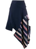 Monse Asymmetric Striped Skirt - Blue