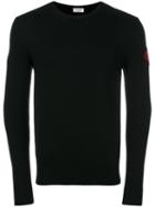 Saint Laurent - Arm Patch Pullover - Men - Wool - M, Black, Wool