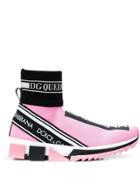 Dolce & Gabbana Sorrento Hi-top Sock Trainers - Pink