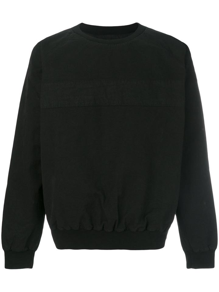 Rta Striped Panel Sweatshirt - Black