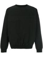 Rta Striped Panel Sweatshirt - Black