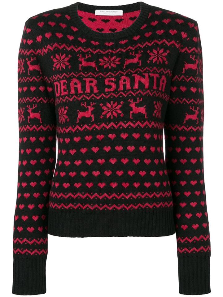 Philosophy Di Lorenzo Serafini 'dear Santa' Christmas Sweater - Black
