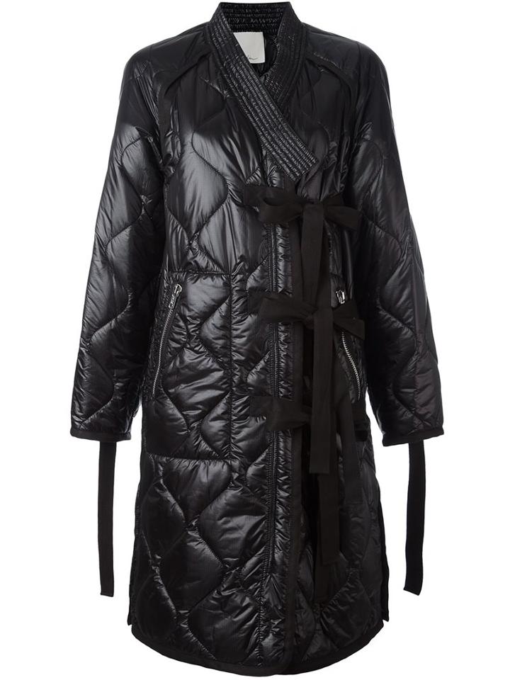 3.1 Phillip Lim Padded Kimono Coat, Women's, Size: Small, Black, Polyamide/polyester/acrylic