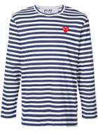 Comme Des Garçons Play Striped Long-sleeve T-shirt - Blue