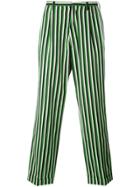 Walter Van Beirendonck Striped Loose Fit Trousers - Black