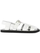 Prada Caged Gladiator Sandals - White