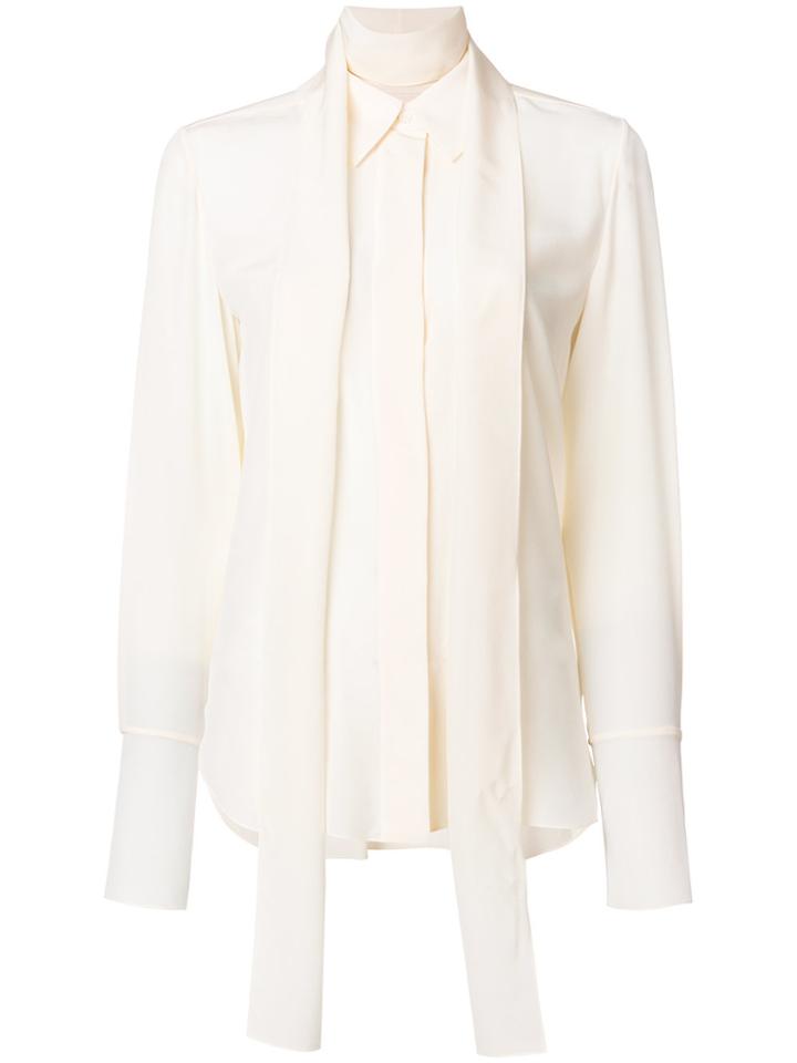 Chloé Classic Shirt With Scarf - Nude & Neutrals