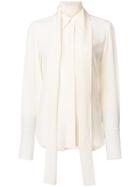 Chloé Classic Shirt With Scarf - Nude & Neutrals