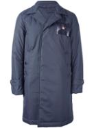 Undercover Single Breasted Coat, Men's, Size: 3, Blue, Polyester/cotton