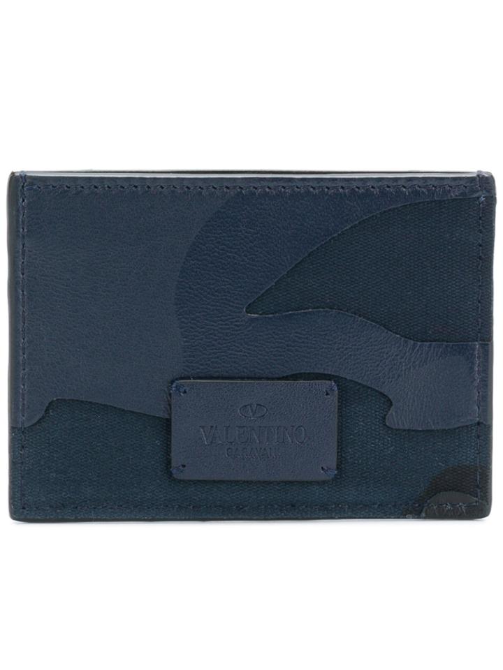 Valentino Valentino Garavani Camouflage Card Case - Blue