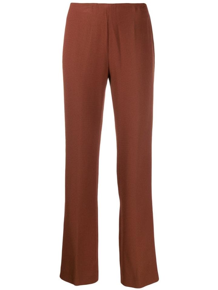 Romeo Gigli Pre-owned 1996 Woven Straight Trousers - Red