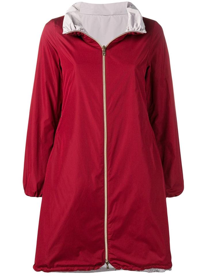 Herno Bordeau Reversible Rain Coat - Red