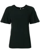 Dkny Ruffle-sleeve T-shirt - Black