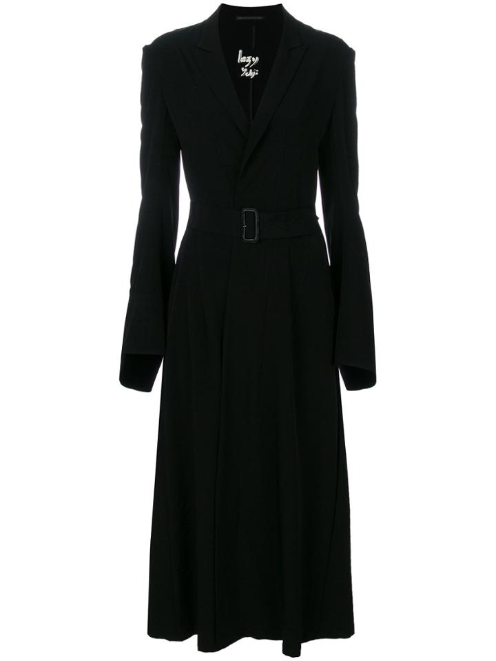 Yohji Yamamoto Fitted Trench Coat - Black