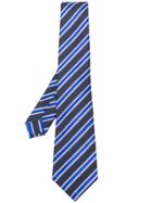 Kiton Striped Patterned Tie - Blue