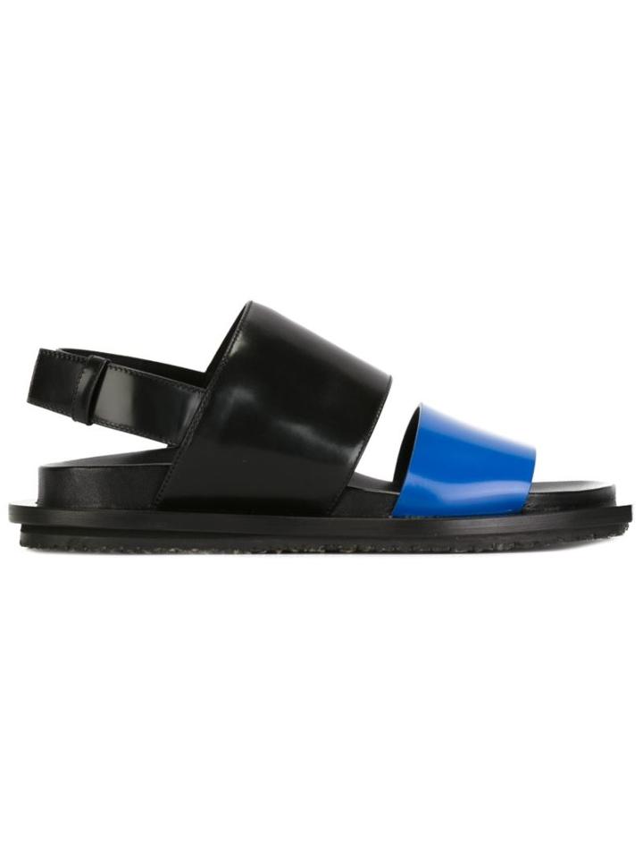 Marni Two-tone Sandals, Women's, Size: 37, Black, Calf Leather/rubber