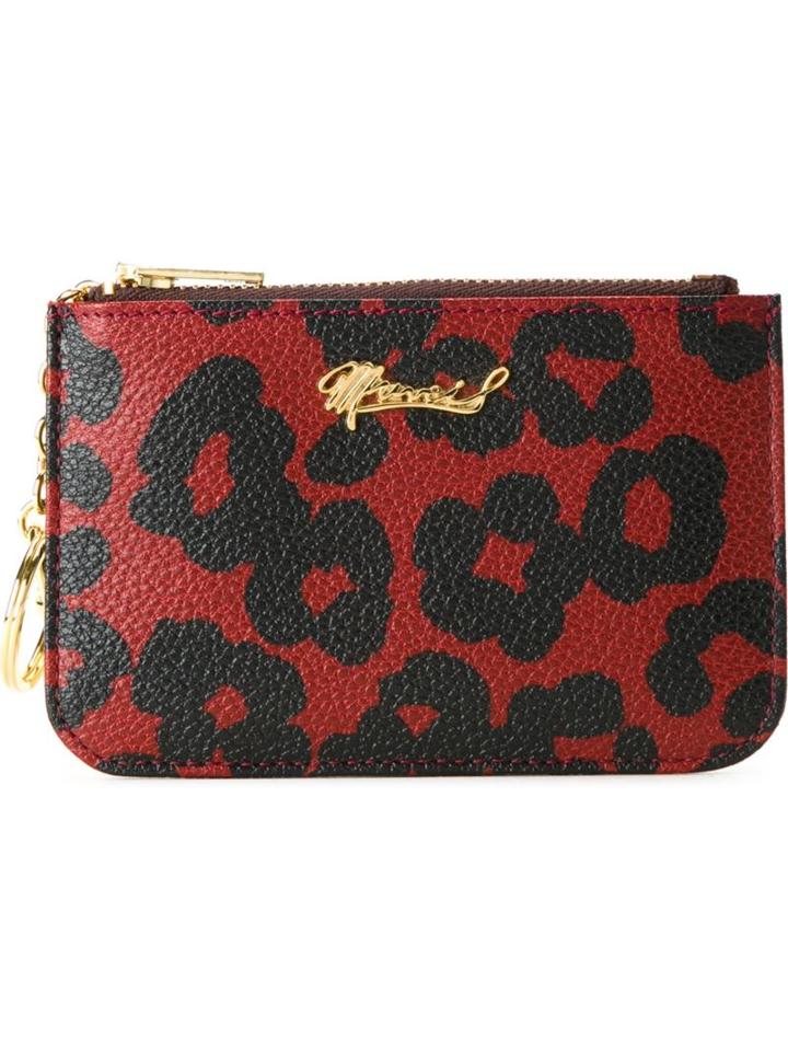 Muveil Leopard Print Zipped Purse