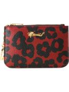 Muveil Leopard Print Zipped Purse