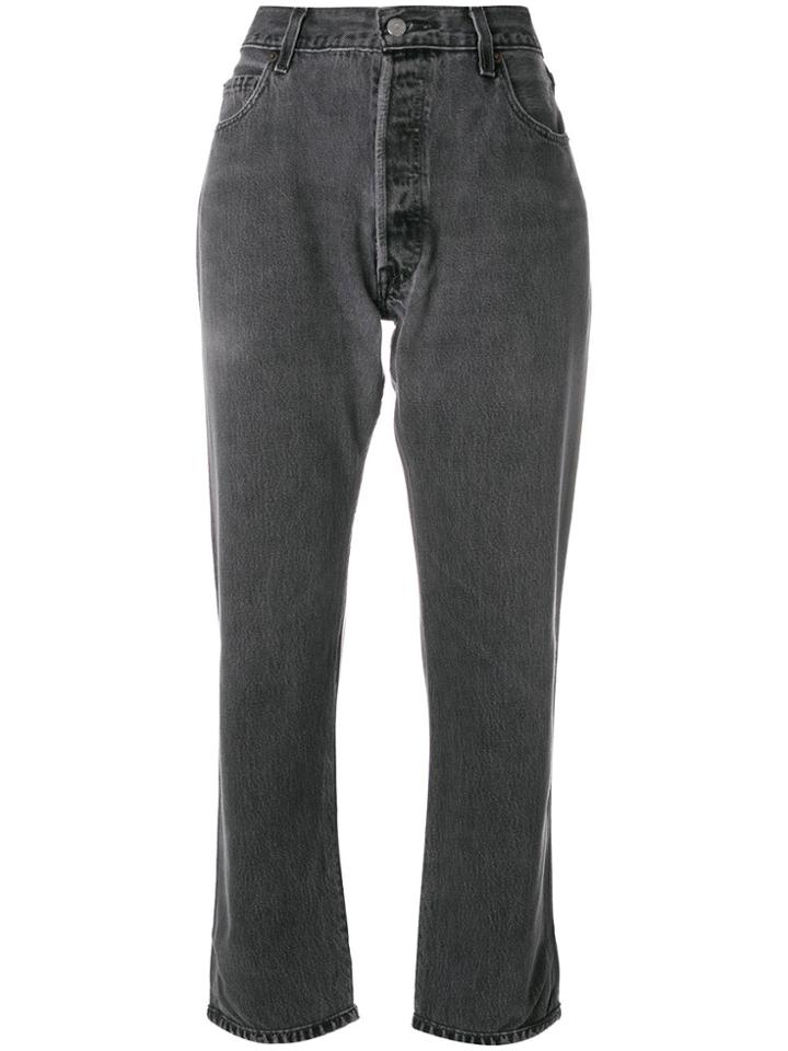 Re/done Straight Leg Jeans - Grey