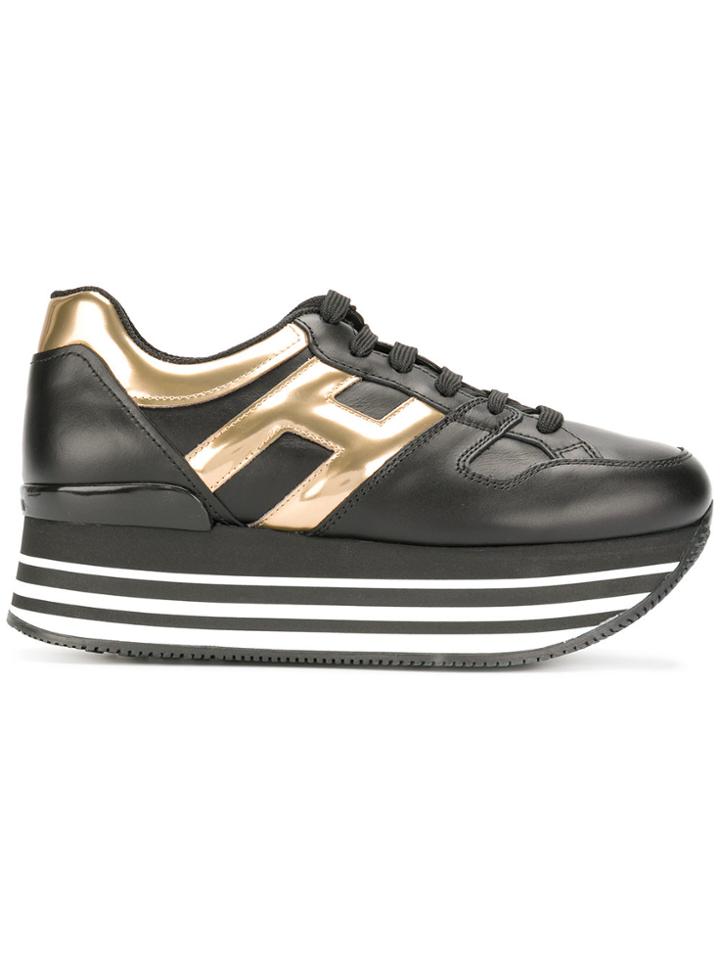 Hogan Maxi H222 Platform Sneakers - Black