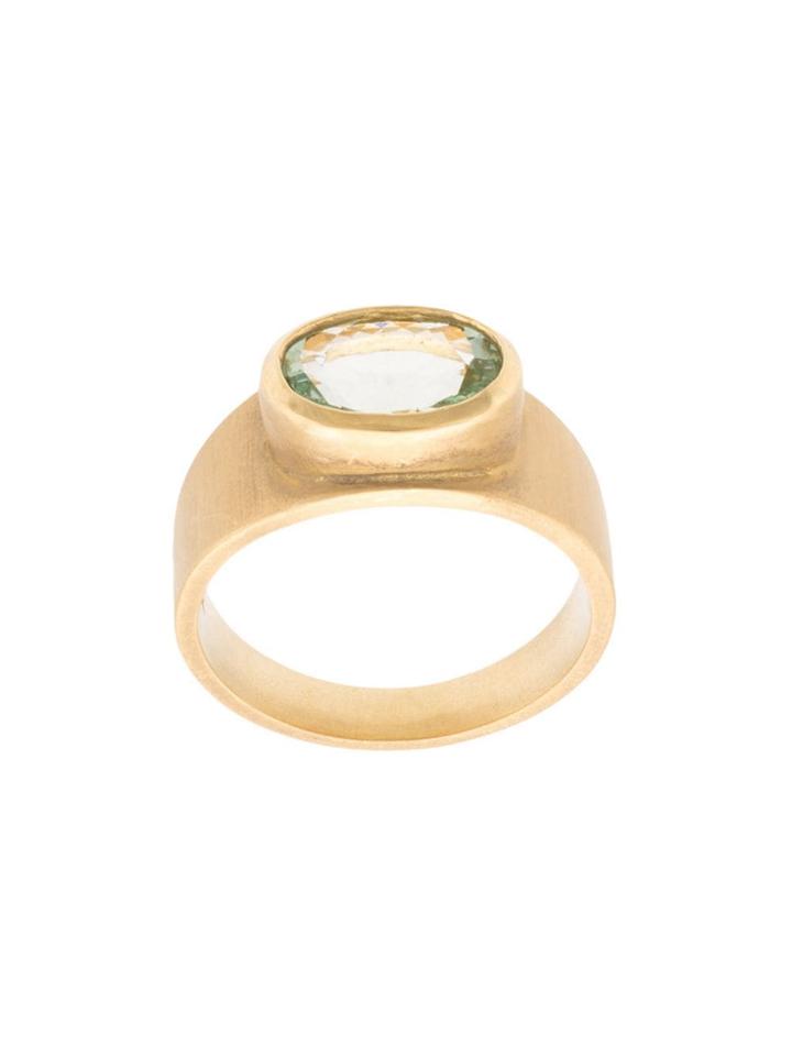 Irene Neuwirth 18kt Yellow Gold Oval Green Beryl Ring