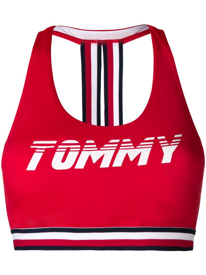 Tommy Hilfiger Tommy Hilfiger X Gigi Hadid Logo Bikini Top - Red