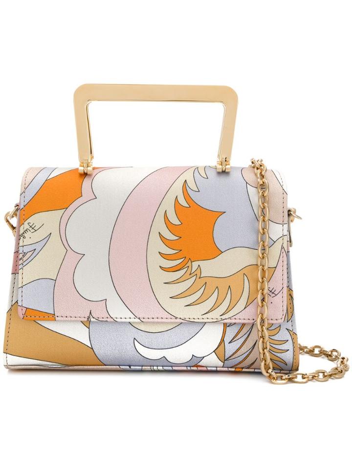 Emilio Pucci Orange Acapulco Print Zenzi Bag - Neutrals
