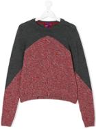 Mumofsix Teen Contrasting Panel Sweater - Red