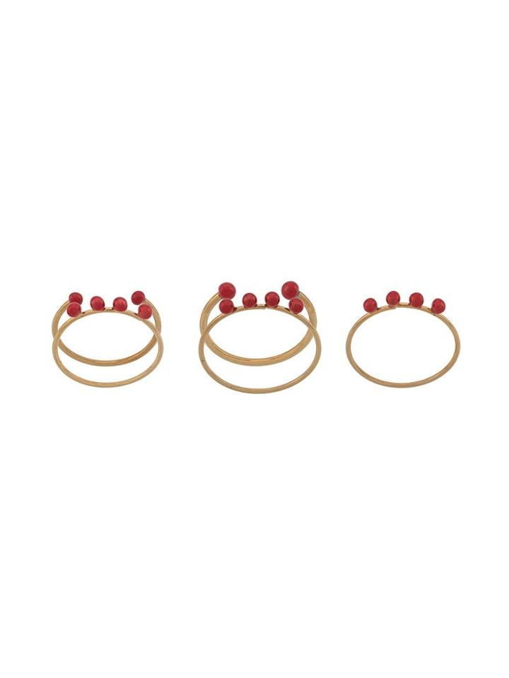 Isabel Marant Resin Bead Ring - Gold