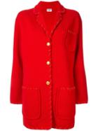 Céline Pre-owned Contrast Stitch Jacket - Red