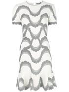 Alexander Mcqueen Embellished A-line Dress - White